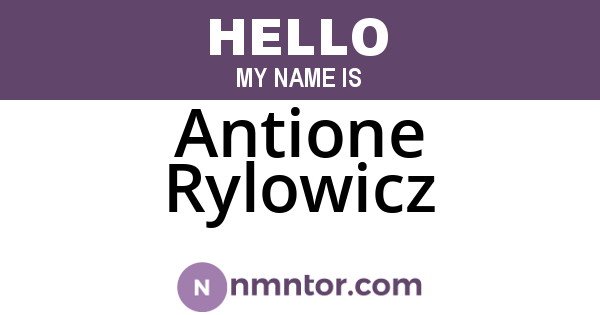 Antione Rylowicz