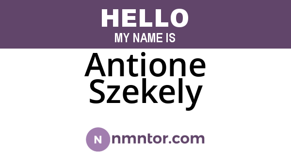 Antione Szekely