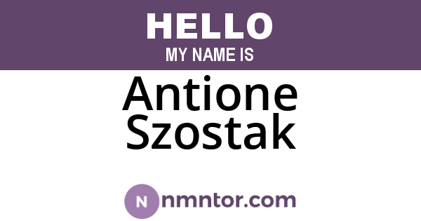 Antione Szostak