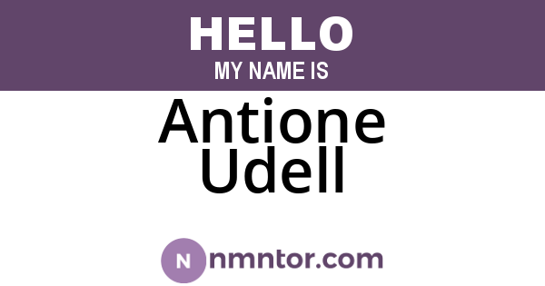 Antione Udell