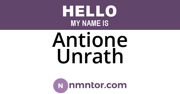 Antione Unrath