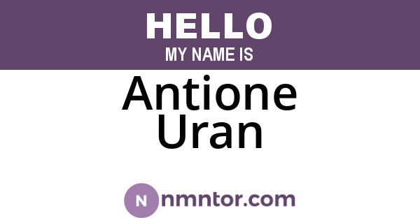 Antione Uran