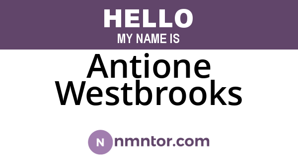 Antione Westbrooks