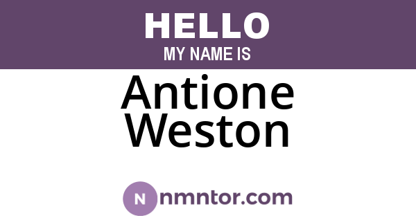 Antione Weston