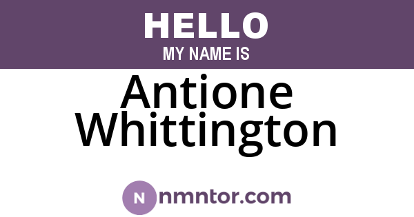 Antione Whittington