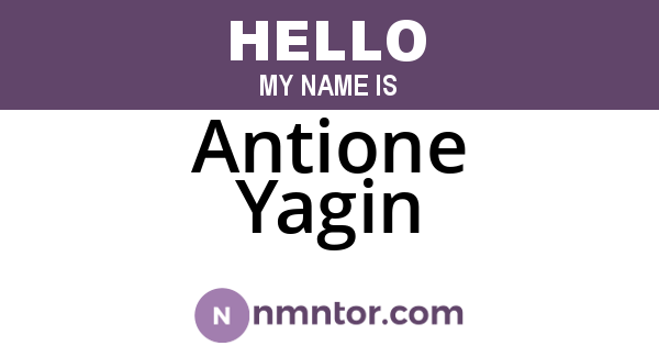 Antione Yagin