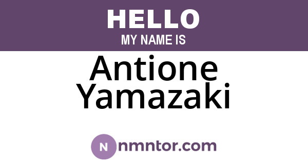 Antione Yamazaki