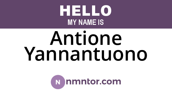 Antione Yannantuono