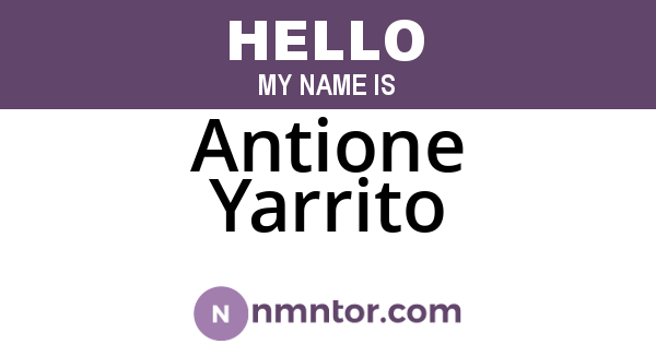 Antione Yarrito