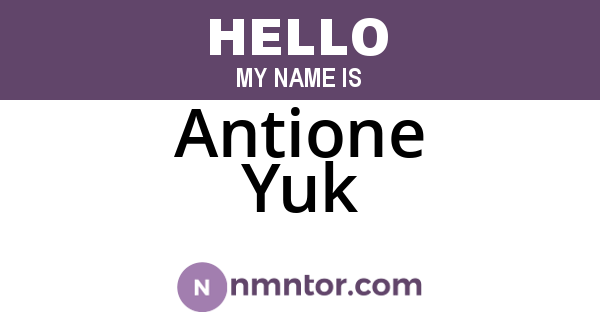 Antione Yuk