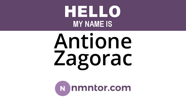 Antione Zagorac