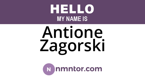Antione Zagorski