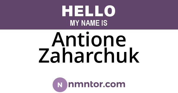 Antione Zaharchuk