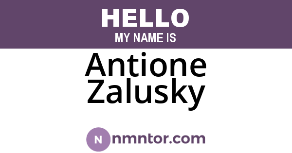 Antione Zalusky