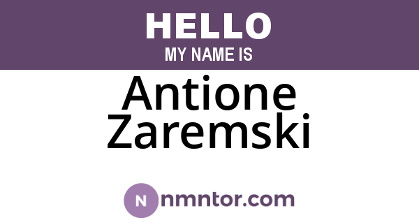 Antione Zaremski