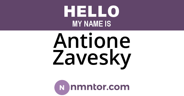Antione Zavesky