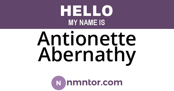 Antionette Abernathy