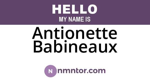 Antionette Babineaux