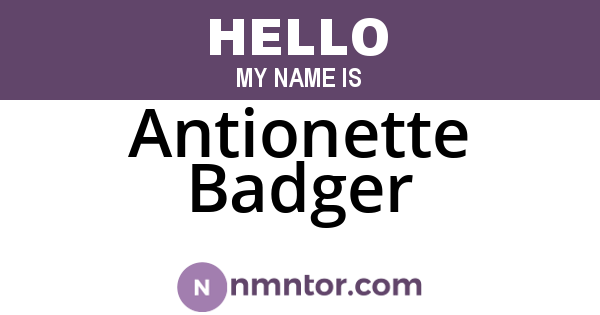 Antionette Badger