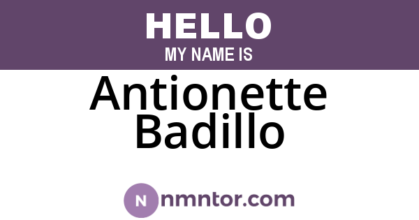 Antionette Badillo