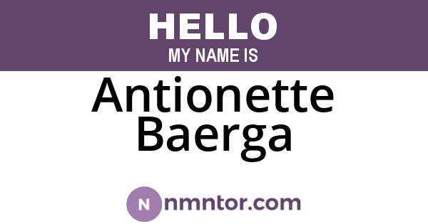 Antionette Baerga
