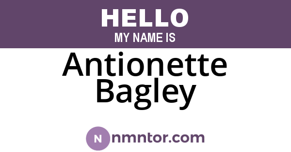 Antionette Bagley