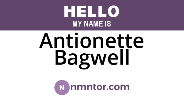 Antionette Bagwell