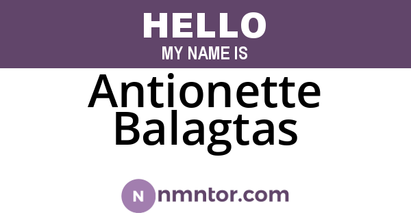 Antionette Balagtas