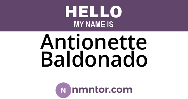 Antionette Baldonado