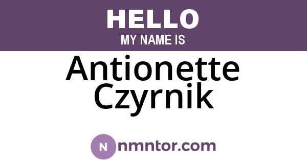Antionette Czyrnik