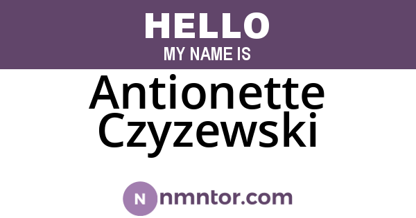 Antionette Czyzewski