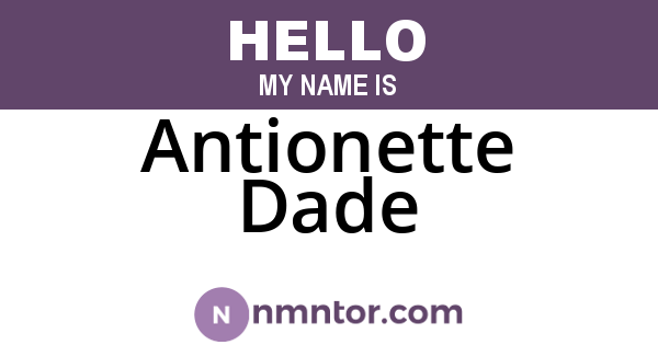 Antionette Dade