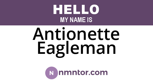 Antionette Eagleman