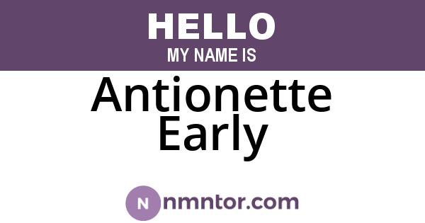 Antionette Early