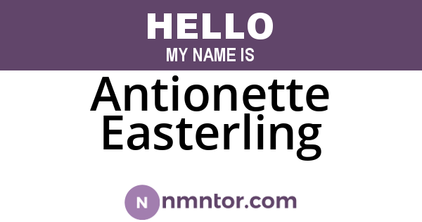 Antionette Easterling