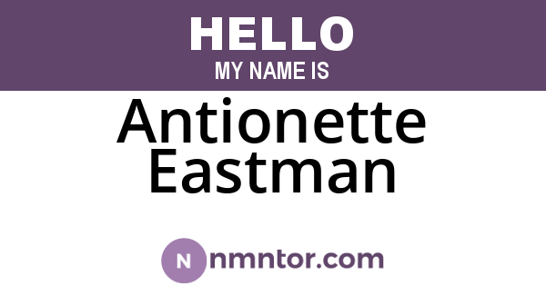 Antionette Eastman