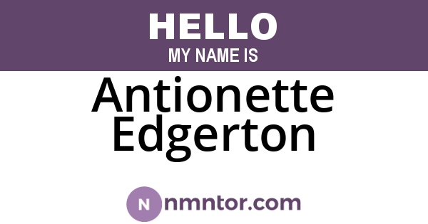 Antionette Edgerton