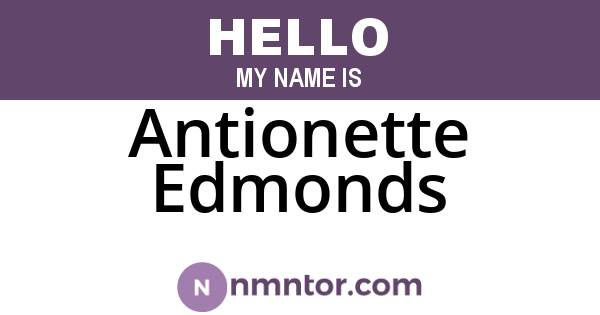 Antionette Edmonds