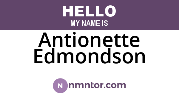 Antionette Edmondson