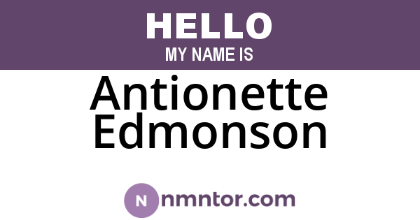 Antionette Edmonson
