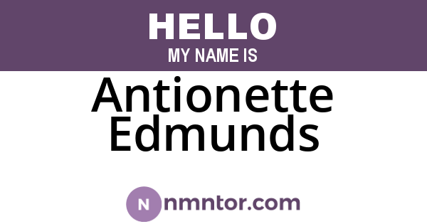 Antionette Edmunds