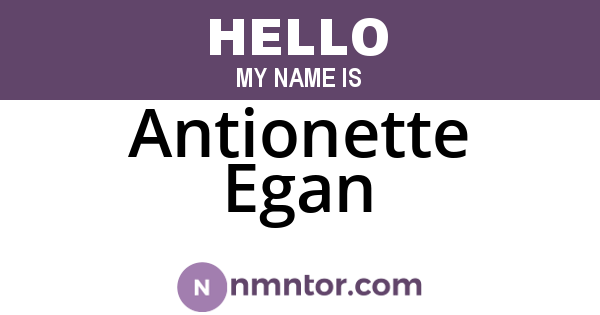 Antionette Egan