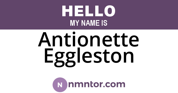 Antionette Eggleston