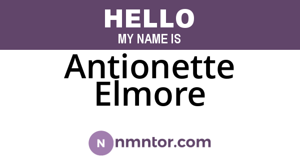 Antionette Elmore