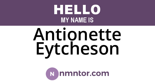 Antionette Eytcheson