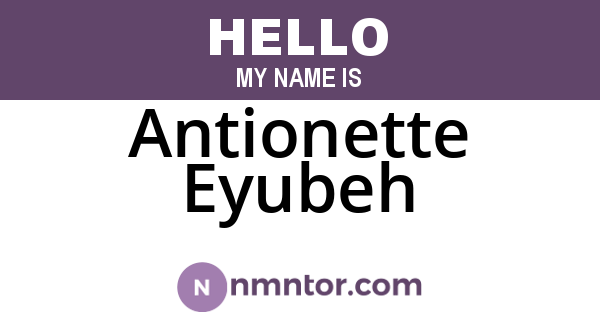 Antionette Eyubeh