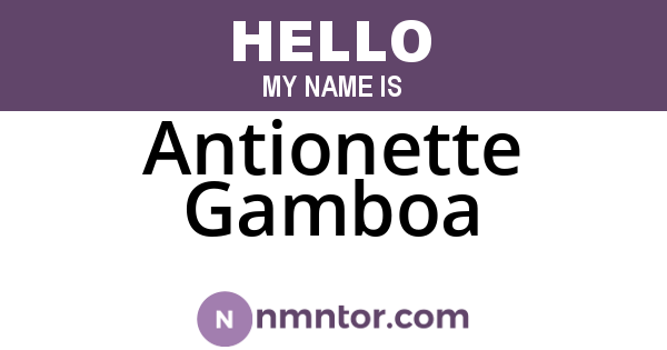 Antionette Gamboa
