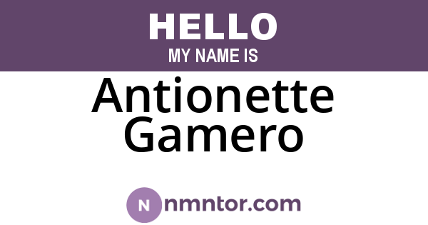 Antionette Gamero