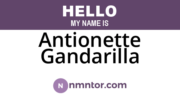 Antionette Gandarilla