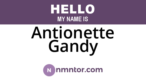 Antionette Gandy